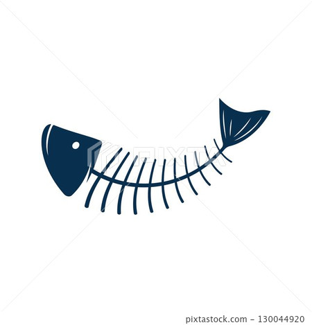 fish skeleton bone icon vector illustration design fish skeleton bone icon vector illustration design 130044920