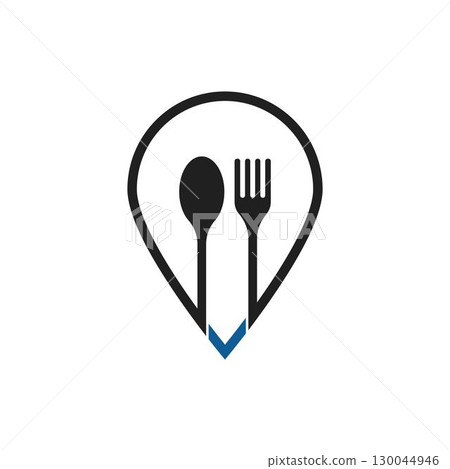 Food Location or point Icon Logo Design 130044946