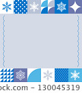 雪花瓷磚圖案框架/背景材質（方形） 130045319