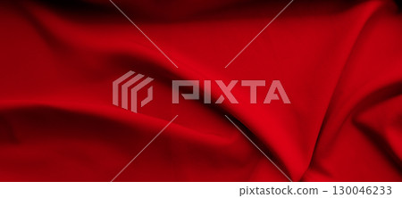 Red Fabric Background Texture Silk Linen Cloth Satin Luxury Abstract Material Dark Elegant Gradient Pattern Textile Banner Fashion Backdrop Christmas Summer Travel, Poster Template Card Wallpaper. 130046233