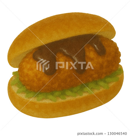 [Bread] Croquette bread illustration 130046540
