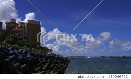 Depot Island and the blue sky in Mihama, Chatan Town, Okinawa Prefecture 130046732