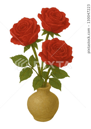 Illustration of multiple red roses 130047223