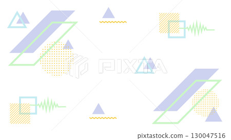 Business background: Colorful and simple geometric pattern illustration in blue, purple, orange, and green. Vector png 130047516