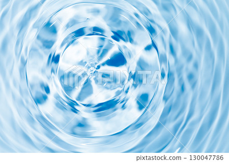 Drops of water falling on the surface of the water. 130047786