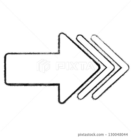 Illustration of a stamp-style white guide arrow 130048044