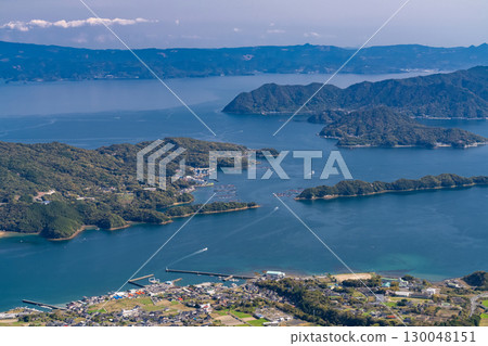 Kumamoto Prefecture: The islands of Goshoura seen from the summit of Mount Kuratake Kumamoto Prefecture: The islands of Goshoura seen from the summit of Mount Kuratake 130048151