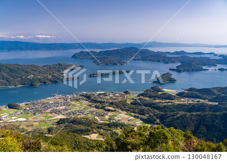 熊本縣:從倉嶽山頂眺望五所浦群島 熊本縣:從倉嶽山頂眺望五所浦群島 130048167