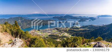 熊本縣:從倉嶽山頂眺望五所浦群島 熊本縣:從倉嶽山頂眺望五所浦群島 130048179
