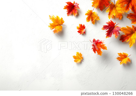 Autumn leaves and vibrant foliage (material, SNS, blog) 130048266