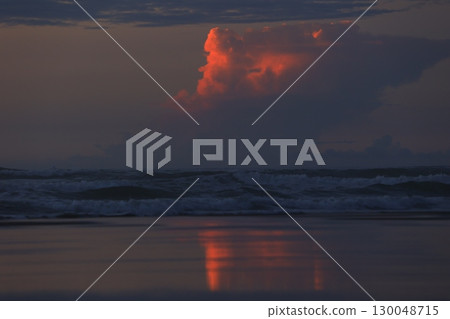 Sunrise scenery from Kujukuri beach Sunrise scenery from Kujukuri beach 130048715