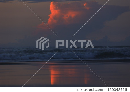 Sunrise scenery from Kujukuri beach 130048716
