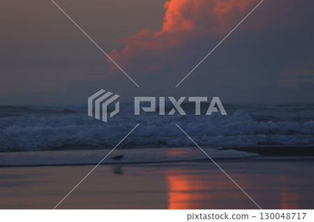 Sunrise scenery from Kujukuri beach 130048717