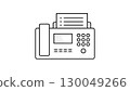 Illustration of a telephone with a fax function 130049266