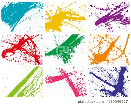 Set of hand-drawn calligraphy illustrations 130049317