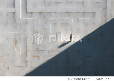 Silhouette of a person, trick background image (monotone) 130049630