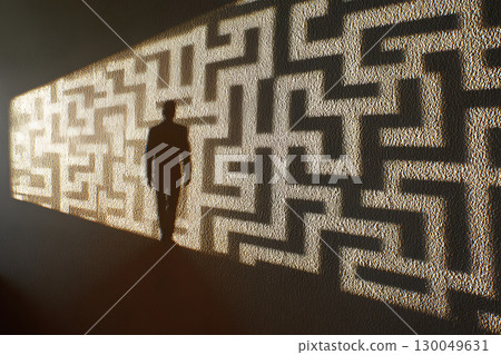 Silhouette of a person, trick background image (monotone) 130049631