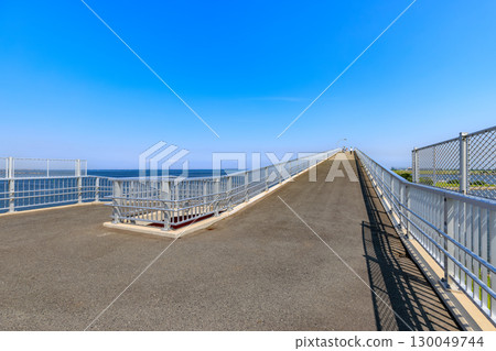 千葉縣木更津市鳥居崎海濱公園的中之橋 千葉縣木更津市鳥居崎海濱公園的中之橋 130049744