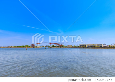 Toriizaki Club and Nakanoshima Bridge at Toriizaki Seaside Park, Kisarazu City, Chiba Prefecture 130049767