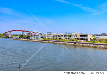 Toriizaki Club and Nakanoshima Bridge at Toriizaki Seaside Park, Kisarazu City, Chiba Prefecture 130049771