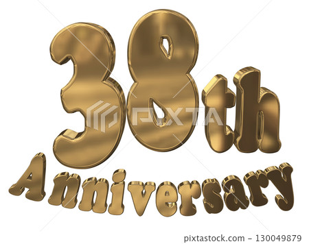 3DCG text "38th Anniversary/38th Anniversary Mark Sparkle" 130049879