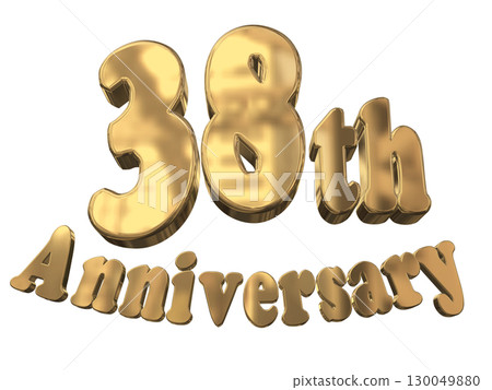 3DCG text "38th Anniversary/38th Anniversary Mark Sparkle" 3DCG text "38th Anniversary/38th Anniversary Mark Sparkle" 130049880