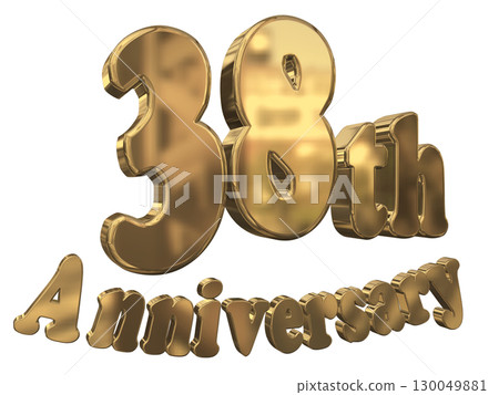 3DCG text "38th Anniversary/38th Anniversary Mark Sparkle" 3DCG text "38th Anniversary/38th Anniversary Mark Sparkle" 130049881