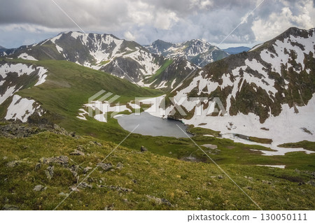 Mountain lake in highlands 130050111
