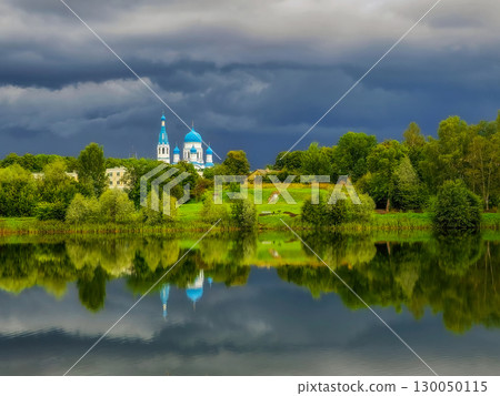 Thunderstorm front over the pond. Gatchina 130050115