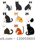 Illustration set of various types of cats 130050603