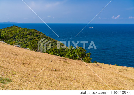 View of Ikitsuki Island, Nagasaki Prefecture - Coastline seen from the top of a hill 130050984