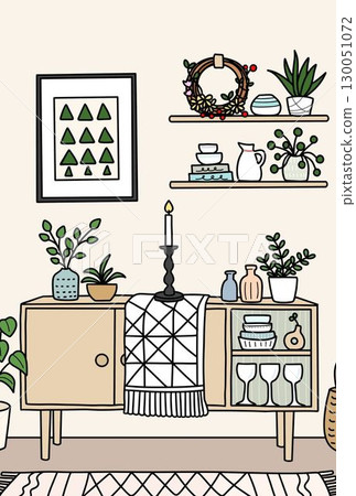 餐具櫃和展示櫃上的明信片 餐具櫃和展示櫃上的明信片 130051072