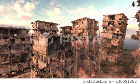 ruined city landscape ruined city landscape 130051268