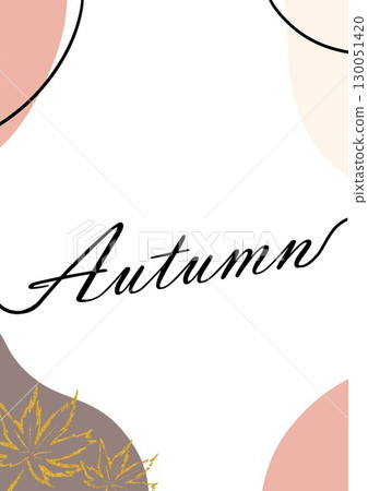 Simple and easy-to-use autumn background illustration 130051420