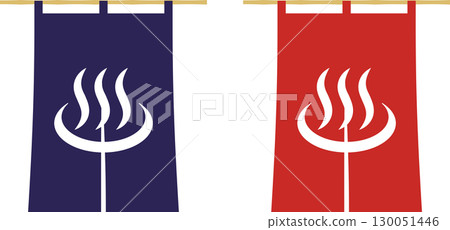 溫泉暖簾/窗簾插圖 溫泉暖簾/窗簾插圖 130051446