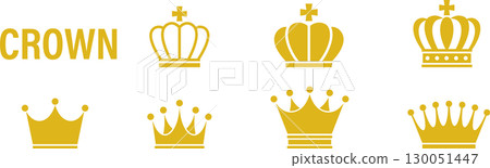Crown icon gold 130051447