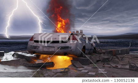 城市景觀遭受攻擊 城市景觀遭受攻擊 130052136