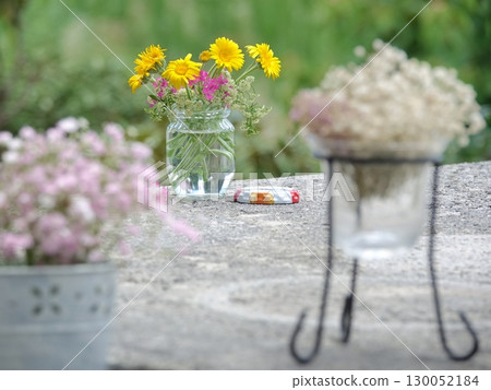 Baby's breath and goldenrod 130052184