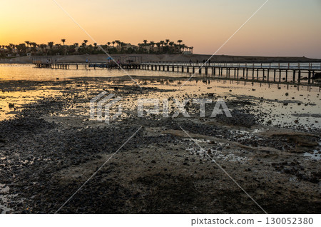 Sunset View Over Marsa Alam Lagoon and Pier Sunset View Over Marsa Alam Lagoon and Pier 130052380
