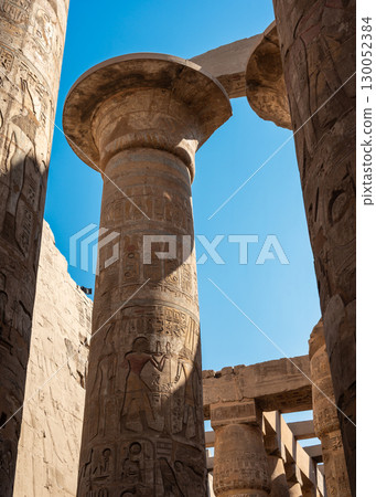 Ancient ruins of Karnak Temple in Luxor, Egypt 130052384