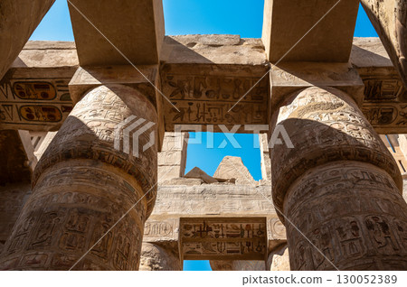 Ancient ruins of Karnak Temple in Luxor, Egypt 130052389