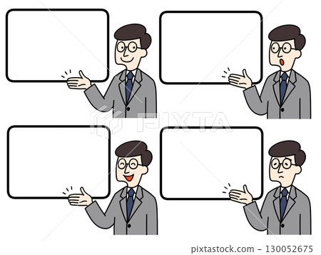 男性插圖來解釋 男性插圖來解釋 130052675