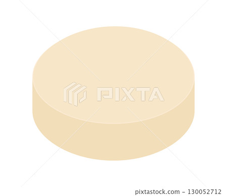 圓形淺棕色藥片的插圖 - 用於醫療藥物和補充劑的簡單藥片材料 130052712