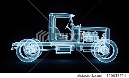 卡車的單色 X 光片 130052754