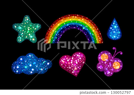 Y2k glitter sticker set Y2k glitter sticker set 130052797