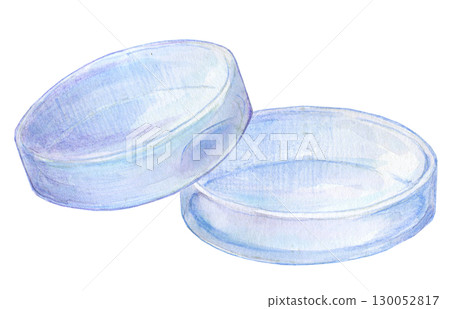 水彩插圖實驗室設備培養皿 水彩插圖實驗室設備培養皿 130052817