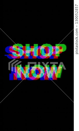 Glitch Art Text Graphic in Vibrant Red, Green, Blue for Y2K Digital Design 130052857