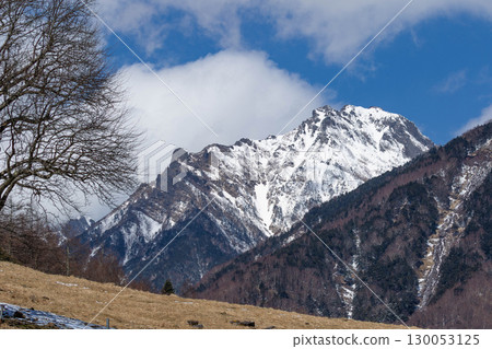 Akadake in early spring as seen from winter-dead pastureland 130053125