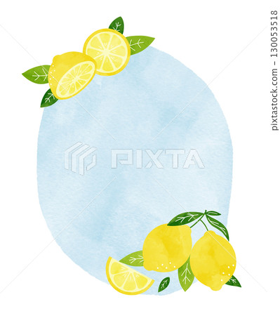 A refreshing watercolor frame illustration of lemon A refreshing watercolor frame illustration of lemon 130053518
