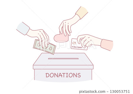 Donation box and charity concept 130053751